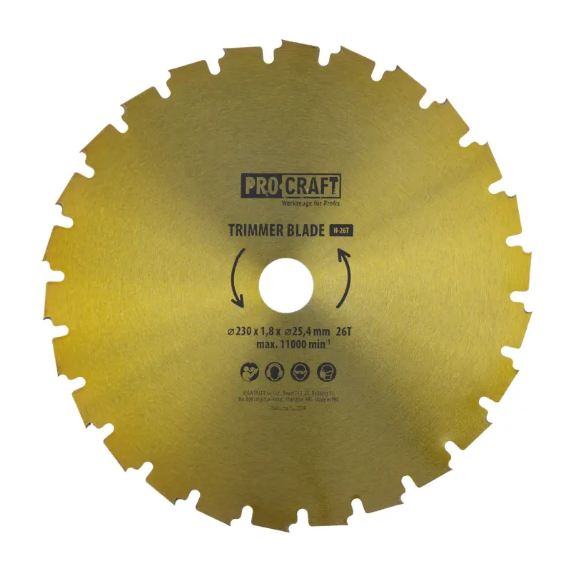 Nůž křovinořezu (kotouč) (D230*25.4) 26T PROCRAFT