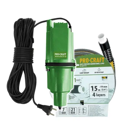 Vibračné čerpadlo Procraft VN-72D súprava s hadicou 15m 3/4" PR-4KAT1915 | SVN-72D