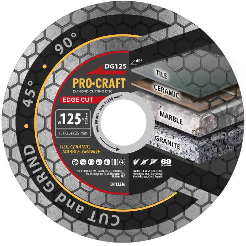 Diamantový kotúč Edge Cut Procraft DG125 | DG125