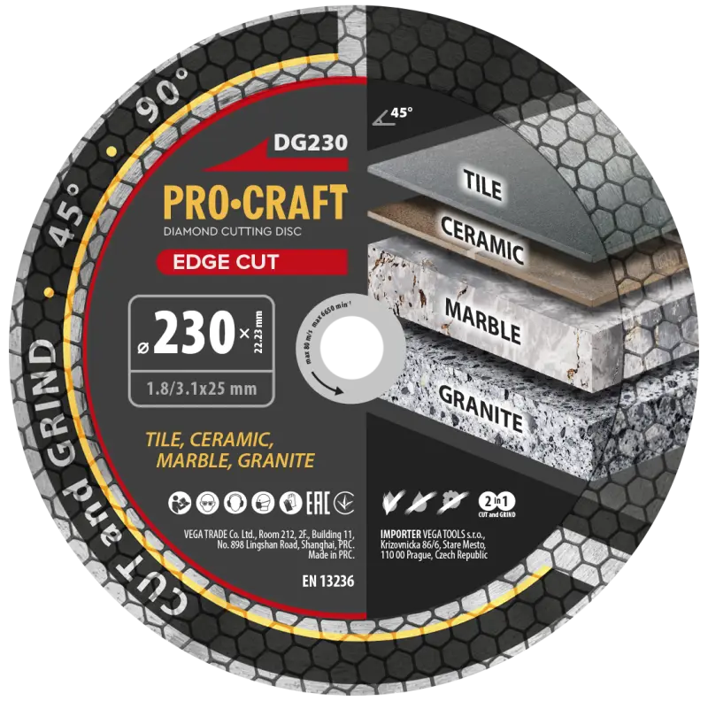 Diamantový kotúč Edge Cut Procraft DG230 | DG230