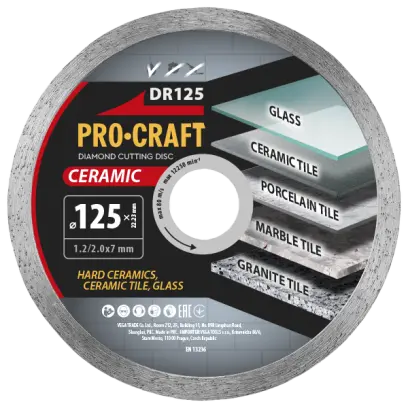 Diamantový rezný kotúč Ceramic Procraft DR125 | DR125