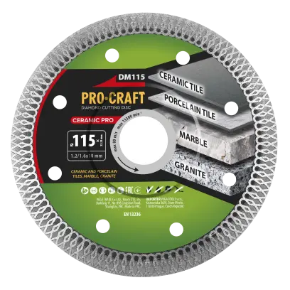 Diamantový rezný kotúč Ceramic PRO Procraft DM115 | DM115