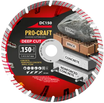 Diamantový rezný kotúč Deep Cut Procraft DC150 | DC150