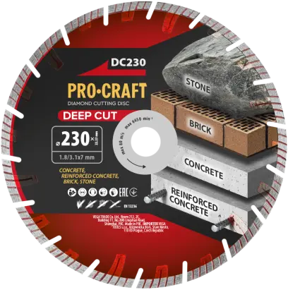 Diamantový řezný kotouč Deep Cut Procraft DC230 (PRCDC230)