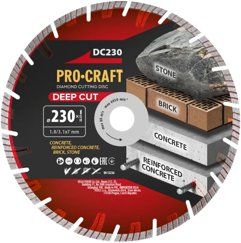 Diamantový rezný kotúč Deep Cut Procraft DC230 | DC230