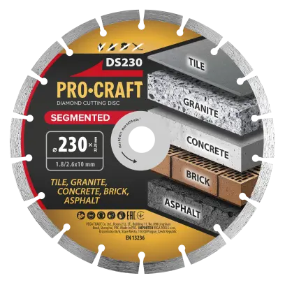 Diamantový řezný kotouč Segmented Procraft DS230 (PRCDS230)