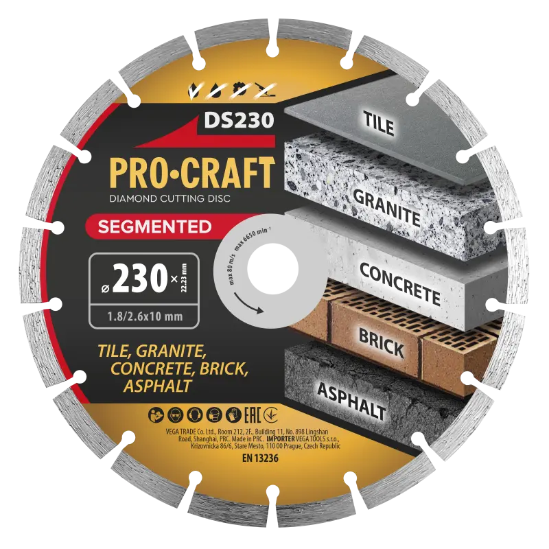 Diamantový rezný kotúč Segmented Procraft DS230 | DS230