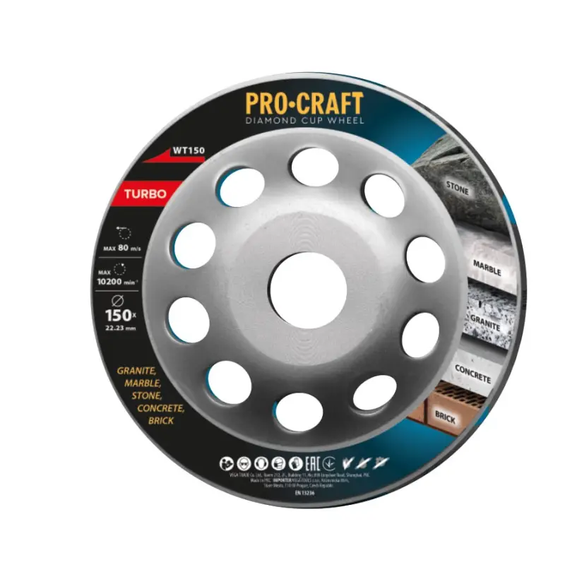 Diamantový brúsny kotúč (hrncový) Procraft WT150 Turbo | WT150
