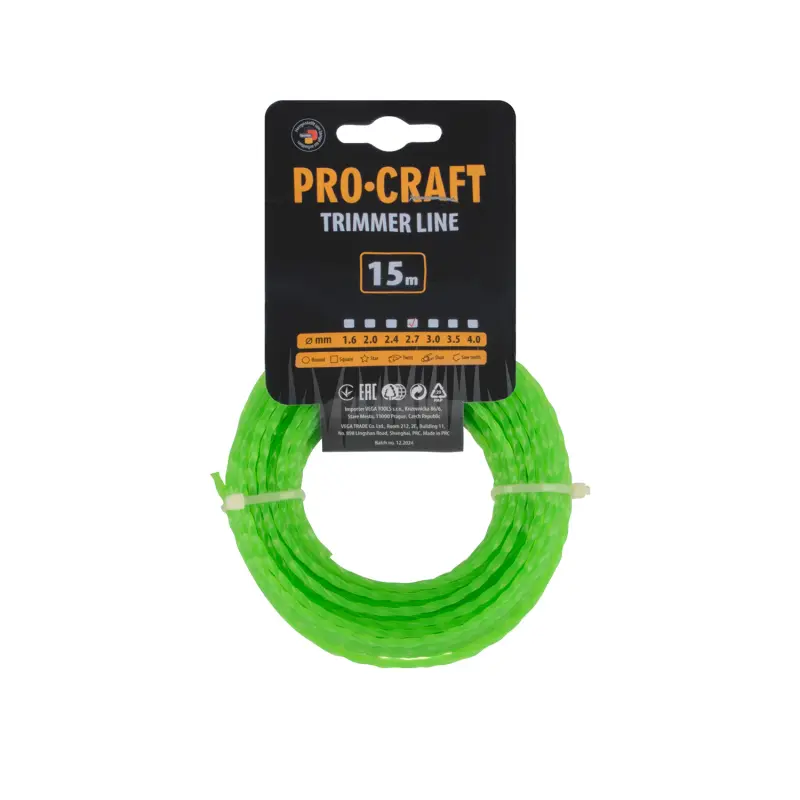 Struna žacia (2.7mm) (15m) špirála PROCRAFT SP-2.7/15 | SP-2.7/15