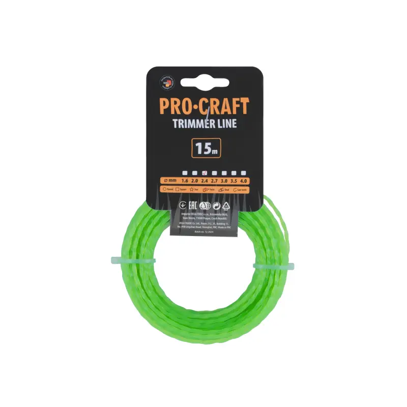 Struna žacia (2.4mm) (15m) špirála PROCRAFT SP-2.4/15 | SP-2.4/15