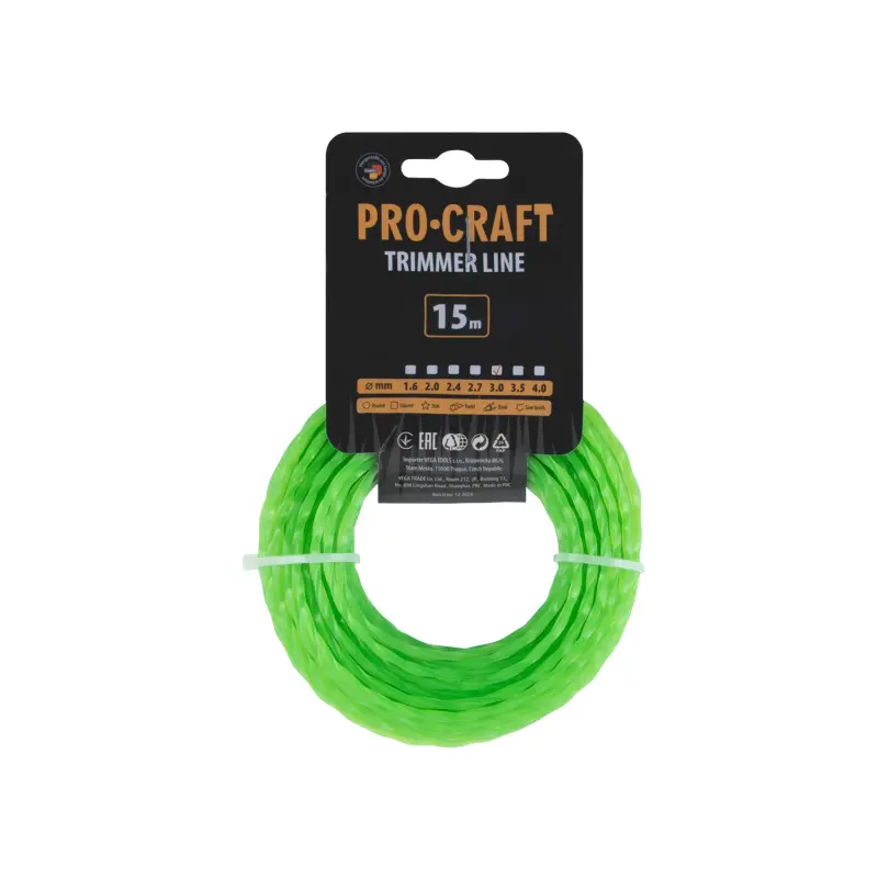 Struna žacia (3mm) (15m) špirála PROCRAFT SP-3/15 | SP-3/15
