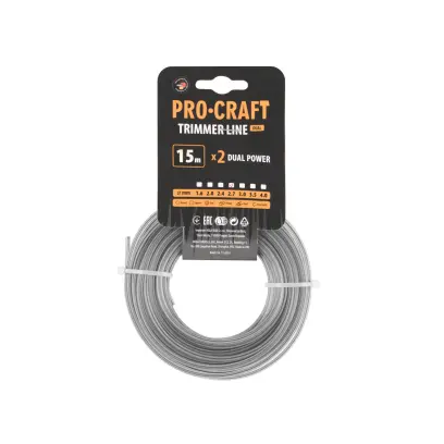 Struna žacia (s výstuhou) (2.7mm) (15m) hviezda PROCRAFT ZI/J-2.7/15