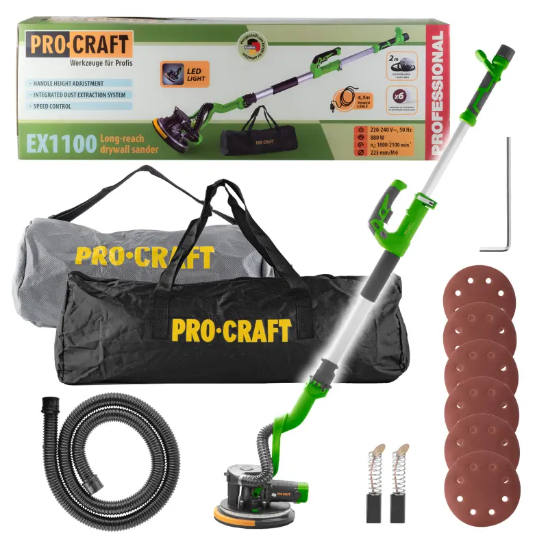 Brúska na sadrokartón s vysávačom Procraft EX1100 | EX1100