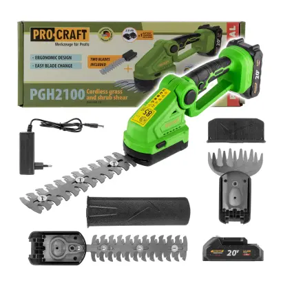 Aku nožnice na trávu a kríky Procraft PGH2100