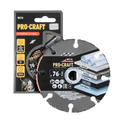 Rezný, karbidový kotúč Procraft WC76 | WC76