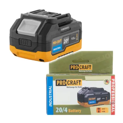 Baterie akumulátorová 20V Li-ion, 4000mAh Procraft 20/4 Industrial (PRC20/4 Industrial)