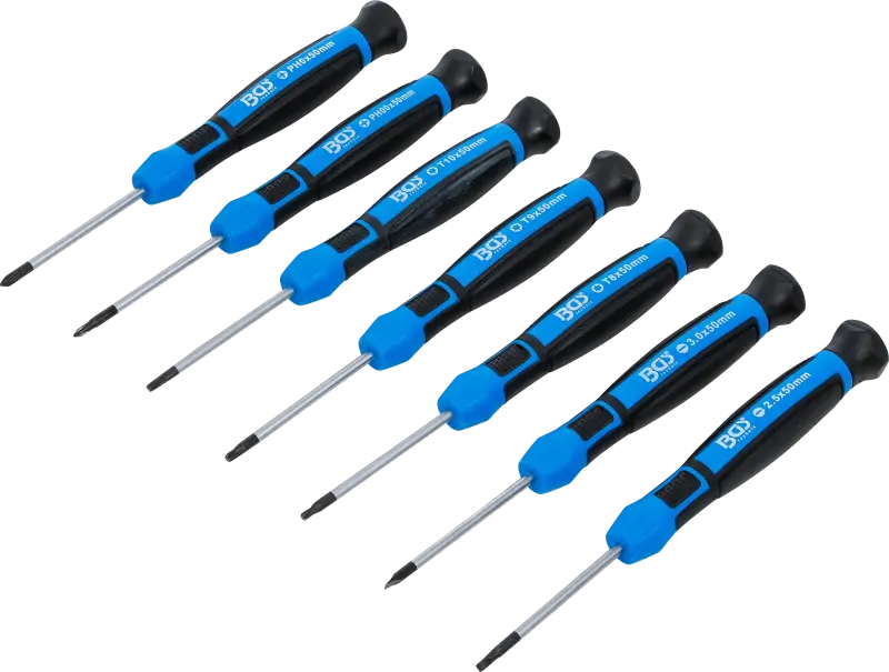 Přesné šroubováky SL, PH a T-profil BGS 4881 Sada 7 dílů (BGS104881)