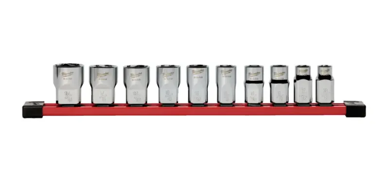 Sada nástrčných hlavic Milwaukee 1/2″, SAE socket, 10 ks, 4932501806