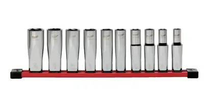 Sada prodloužených nástrčných hlavic Milwaukee 1/2″, SAE socket, 10 ks, 4932501807