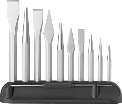 Sekáče a důlčiky PB Swiss Tools PB 860.H - 11 ks se stojánkem