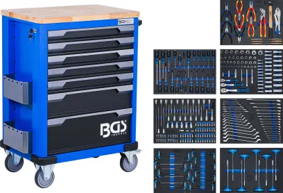 BGS 6067 Dielenský vozík - 7 zásuviek. 286 dielov