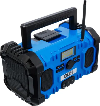 BGS 7387 Aku DAB rádio, hybridné 18 V a 230 V. Bez akumulátora