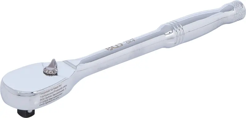 BGS 74709 Prepínacia račňa 1/4" Masívna oceľ, jemné ozubenie