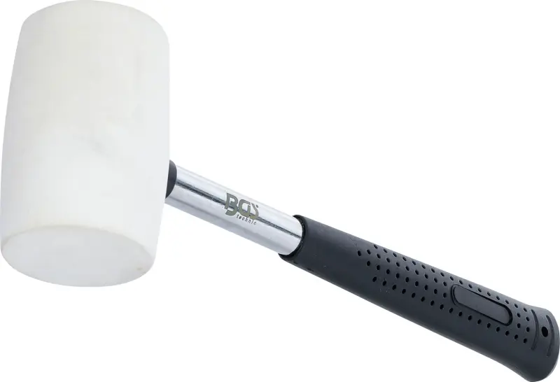 BGS 70139 Gumová palička 250 g, kovová násada, biela hlava priemer. 48 mm
