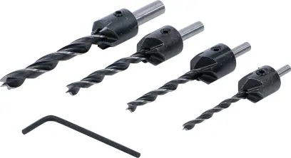 Kraftmann 50790 Vrtáky do dreva so záhlbníkmi - 4 diely