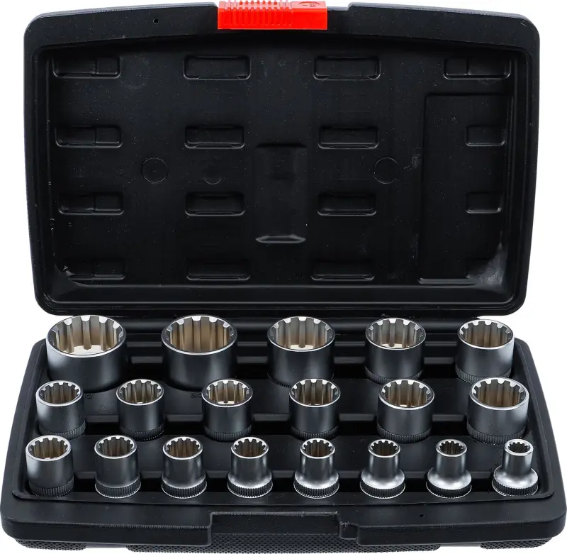 Kraftmann 95101 Nástrčné hlavice 1/2" 8 ÷ 32 mm Gear-Lock - 19 dielov