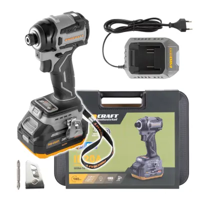 Aku rázový utahovák Procraft Industrial ID20A 1/4" 80 ÷180 Nm (4,0 Ah) (PRID20A1B)