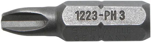 Bit 1/4" Phillips PH0 L.25 mm