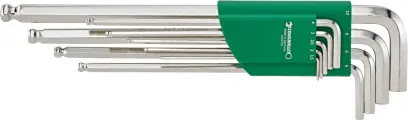 Súprava 9dielnych uhlových skrutiek s guľovou hlavou 1,5-10 mm