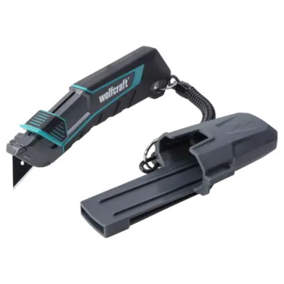 Wolfcraft nůž s trapézovou čepelí PRO SAFETY s pouzdrem (WOLF4292000)