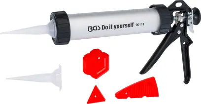 Vytláčacia hliníková pištoľ na patróny Kraftmann 90111 so sadou hladidiel na škáry - 5 dielov (BGS1090111)
