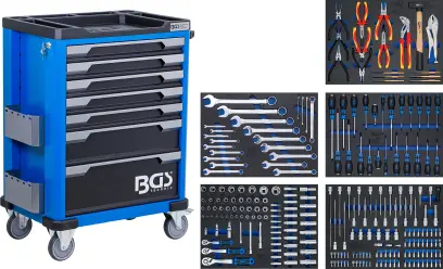 Dielenský vozík 7 zásuviek BGS 6068 - 246 nástrojov (BGS106068)