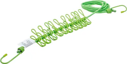 Šnúra na bielizeň flexibilná 1,9–2,4 ms 10 klipy Kraftmann 85535 (BGS1085535)