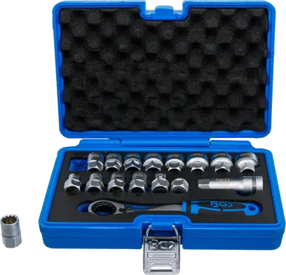 Súprava priechodných nástrčných kľúčov | Gear Lock | 10 - 24 mm | 17dielna