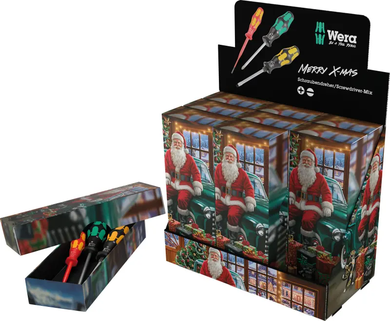 Vianočná sada skrutkovačov Wera 135826 Christmas 2026 v pultovom displeji (W05135826001)