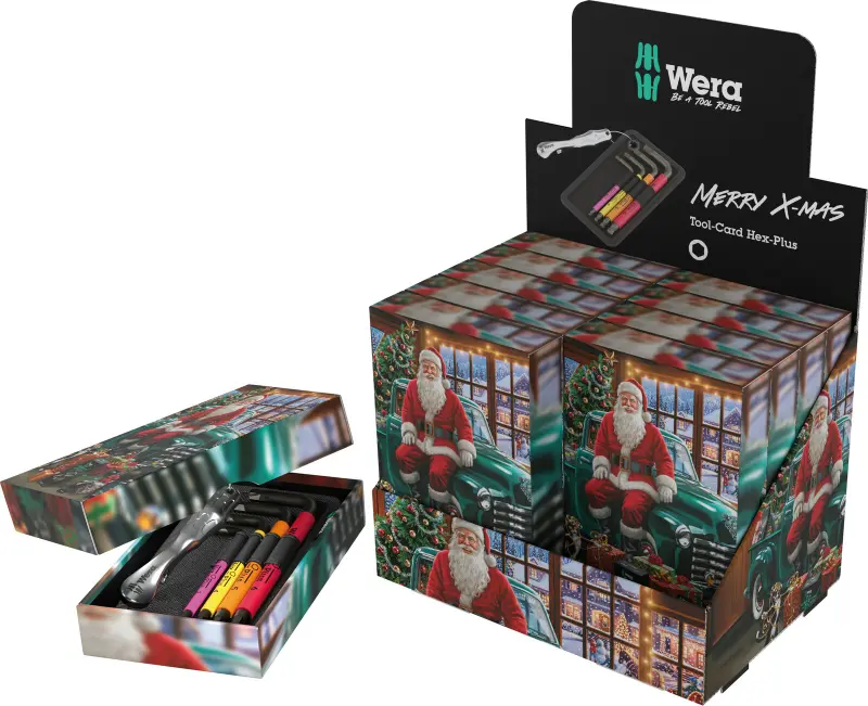 Wera 135825 Zástrčné kľúče Tool-Card Hex-Plus Christmas 2026 v pultovom displeji (W05135825001)