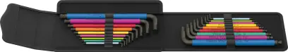Wera 133286 Zástrčné kľúče viacfarebné Hex-Plus 1, metrické a imperiálne - 19 dielov (W05133286001)