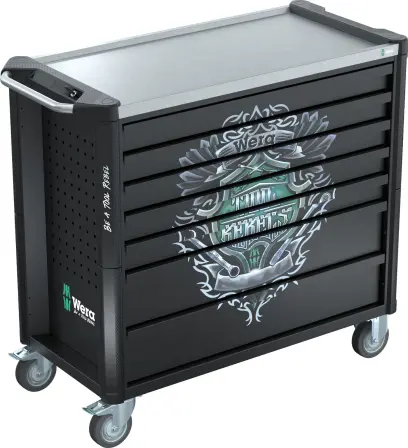 Wera 501881 Dielenský vozík Tool Rebel z nerezovej ocele XXL 9801, bez náradia (W05501881001)