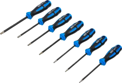 Sada šroubováků | s diamantovým povlakem | T-profil (pro Torx) T10 - T40 | 7dílná