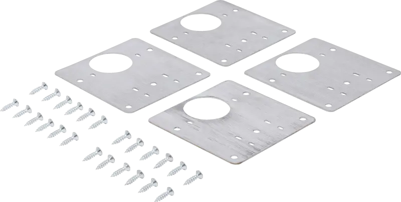 Súprava opravných dosiek pre závesy | nerezová oceľ | 4dielna
