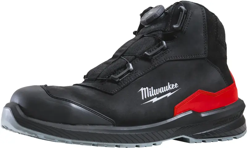 Bezpečnostní obuv, kůže nubuk, Milwaukee Flextred™ S3S 1M110133 ESD SC FO SR černá barva (vel.45) (MI4932493736V)