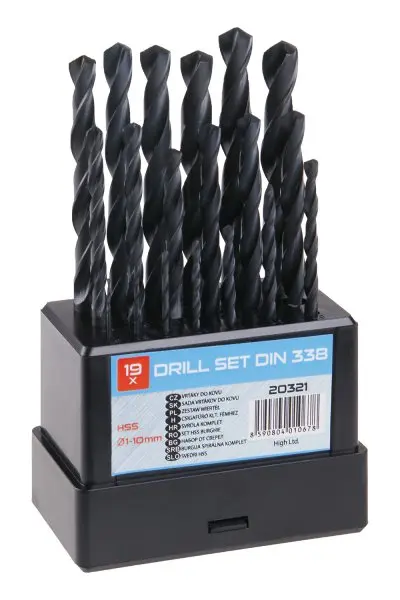 Sada HSS vrtáků 19ks,1-10x0.5mm (L20321)