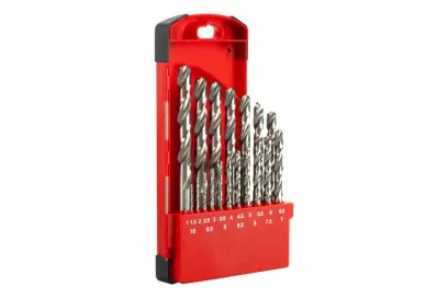 Vybrusované vrtáky W9-kov 1.0-10mm 19ks, Levior 20334 (L20334)