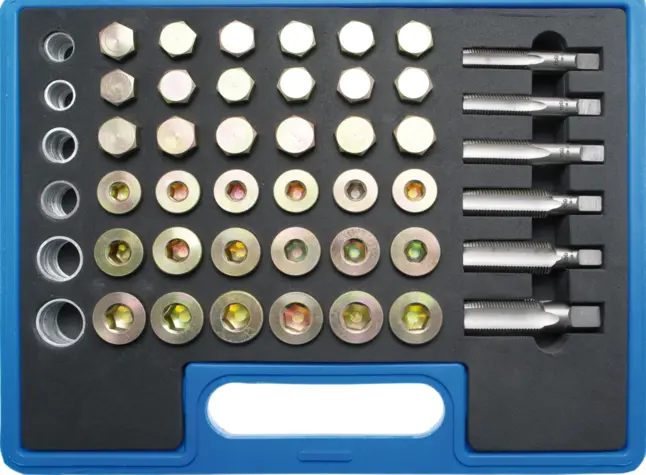 Sada pro opravu závitů výpustí olejových van BGS100123 (114 dílů) (BGS100123)