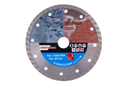 Rozbrusovací kotúč DIAMANT 150x22.2x3.1mm TURBO, Levior 21150 (L21150)