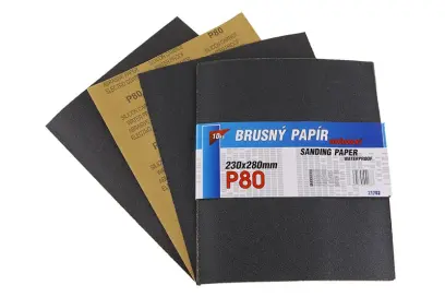 Šmirgľový papier 230x280mm P80 10ks Waterproof, Levior 21702 (L21702)